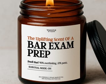 Bar Exam Prep Kerze Geschenk, lustige Bar Exam Prep Kerze, JuraStudent Studiengeschenk, Bar Exam Survival Kerze, Lawyer To Be Geschenk, Law School Geschenk C-282