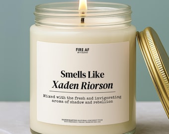 Zapach przypomina świecę Xaden Riorson Wingleader Candle Gift, prezent Fourth Wing Xaden, wystrój Dragon Fantasy, Violet Sorrengail Bookish, inspirowany Basgiath