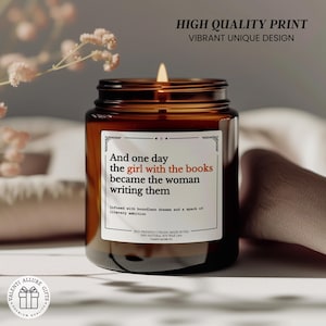 Writer Gift Candle Funny Soy Candle for Authors, Perfect Author Quote Candle Gift for Birthdays Holidays Author Gift New Book Creative C-202 image 6