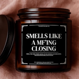 Personalized Real Estate Fun Gift Candles Custom Realtor Candle Salesperson Gift Marketing Gift For Realtor Real Estate Marketing Realtor