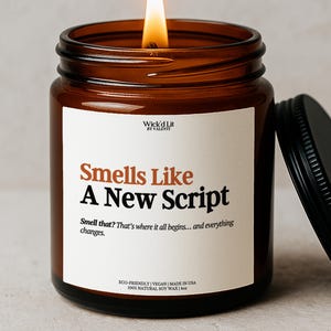 Vela de regalo para guionistas, vela de regalo para escritores con nuevo guion, regalo para estudiantes de cine, regalo para directores, regalo de graduación de guion, regalo para amantes del cine C-265