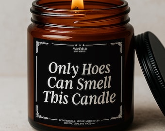 Only Hoes Can Smell This Candle, Funny Candles, Joke Gifts For Her, Gift For Bestie, Best Friend Sarcastic Gag Gift, Girlfriends Gf Gifted