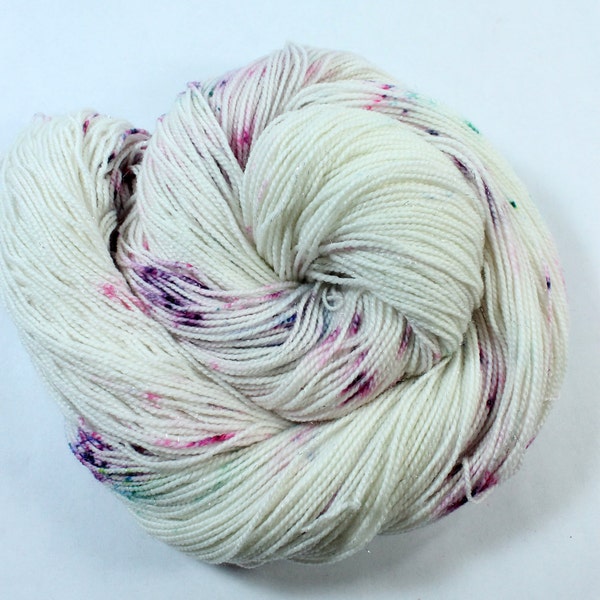Glitter Kitty - Sparky The Sock - Fingering Weight Yarn - Hand Dyed - 438 yards