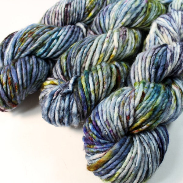 Big Rad Bulky - Hand Dyed Yarn - SW Merino/Nylon  - 82 Yards - Dirty Denim