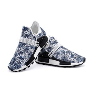 Unisex Lightweight Sneakers, Skulls and Roses Shoes, Casual Running Sneakers, Comfortable Gym Shoes, Athletic Footwear