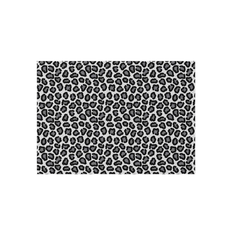 Leopard Print Outdoor Rug, Black White Gray Decoration, Patio Mat, Outdoor Decor, Animal Print ...