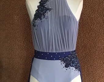 Heavy Beaded Navy Blue Appliqués