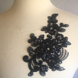 Black Sequined Appliqués