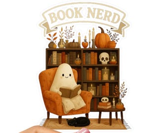 Gift for Book Nerd gift decal | book tok book nerd book lover | Bookish Vinyl Decal Sticker for readers | Laptop Sticker Witch Bookish