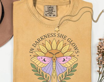 Moth Tee Shirt Moth Moon Tee | Vintage Mystical Tee Butterfly Tee Shirt | Witchcraft Tee Shirt Comfort Color tee | Practical Magic Tee Shirt