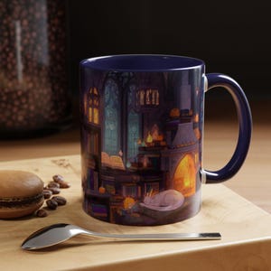 Cat witch mug bookish for girl | Witch Mug for book lovers | witch black mug witch cat mug | Bookish mug for her mug for teen