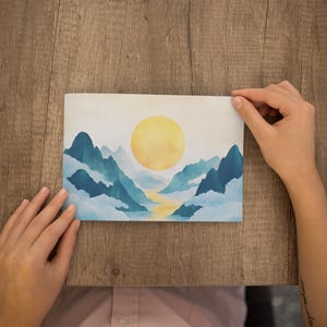 carte postale pour grimpeurs | postale pour femme beige coucher de soleil | postale pour collègue Carte postale pour lui | carte pour le collège