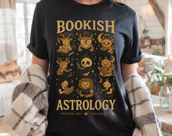 Bookish tee astrology shirt Summer shirt for book lovers | Tee for book lovers Star Tee Shirt | Shirt For Bookish For Book Lovers tee