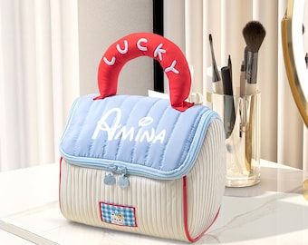 Benutzerdefinierte Make-up Tasche, Kulturbeutel mit Monogramm, benutzerdefinierte Kosmetiktasche, Reise-Make-up-Tasche, Brautjungfer Geschenk, Braut Make-up-Tasche, Geschenk für Sie