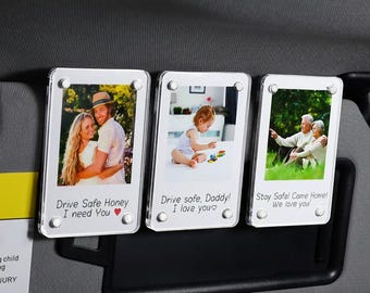 Custom Photo Car Visor Clip,acrylic visor clip,memory car accessory,Custom Car Visor Clip,Custom Photo Visor Clip,Personalized Gift For Him