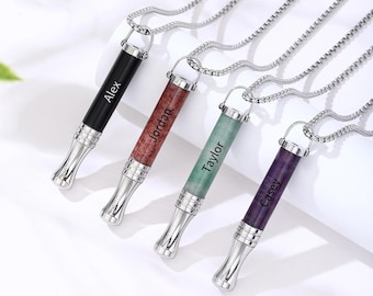 Stress necklace,mindfulness jewelry,Stainless Steel Breathing Necklace,Meditation Gift,relaxation pendant,functional jewelry,anxiety relief