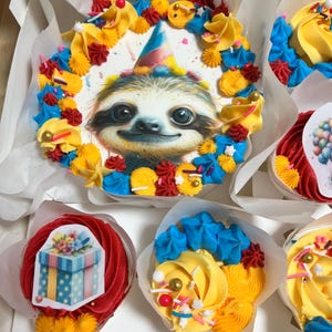 Imagen de pastel bento de cumpleaños personalizada TOTALMENTE PERSONALIZABLE