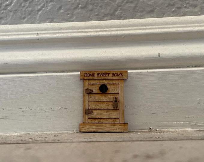 Featured listing image: Cute Lil’ Mouse Door - Shiplap Edition (Customizable)