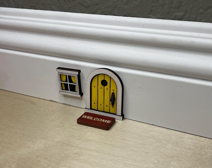 Handcrafted Ultra Edition Mouse Door: 2” Whimsical Decor (also used as fairy door)