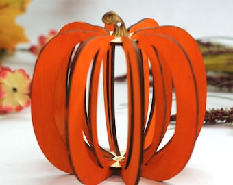 3D Pumpkin Decoration Orange