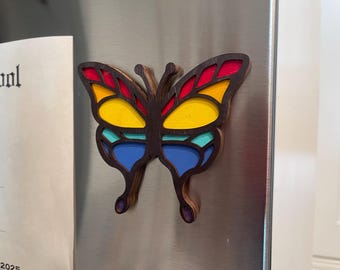 Colorful Rainbow Butterfly Magnet