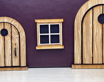 Whimsical Window: Medium/Large Decor for 3-4 Inch Tall Mouse / Fairy Doors