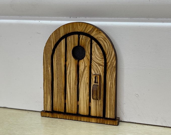 Handcrafted Miniature Cute Lil' Mouse Door Decoration: 2" attaches to baseboards and walls.