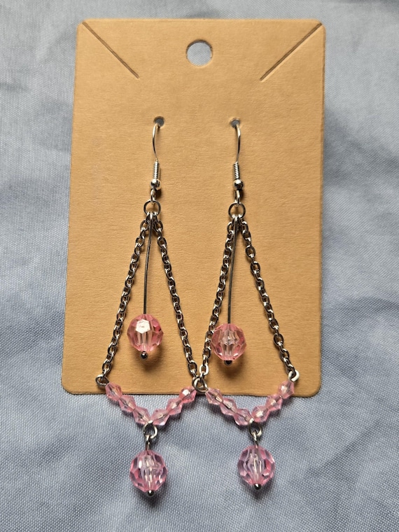 Beaded Chain Drop Earrings