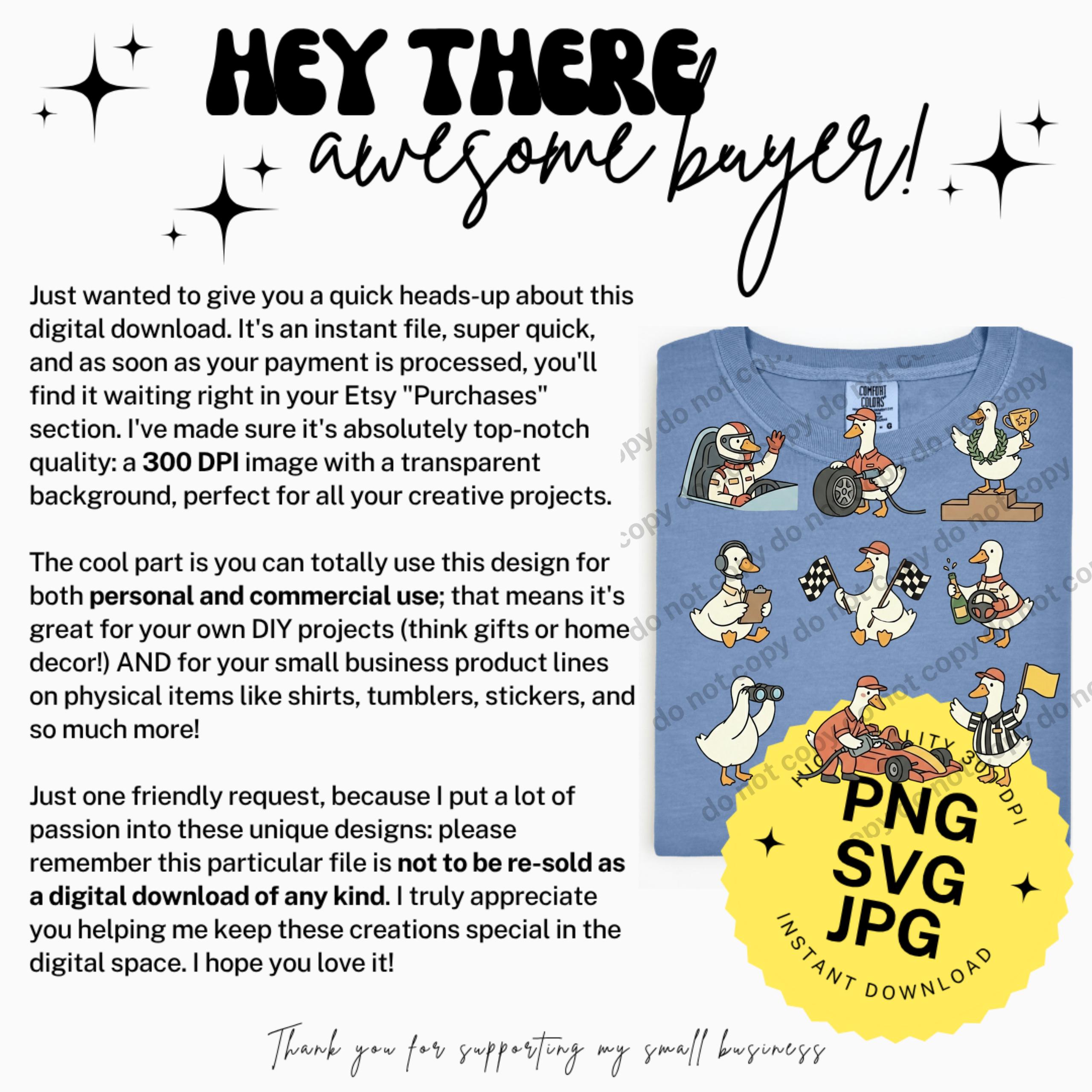 Silly Goose Racing Race Car Goose SVG PNG JPG Digital Download Funny Speed Racing Art ...
