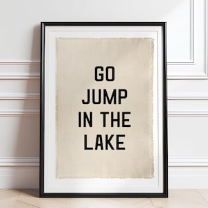 Go Jump In The Lake Beach Wall Decor,Coastal Canvas,Surf Banner Tapestry, Beach Wall Art, Surf Tapestry Flag, Coastal Wall Decor