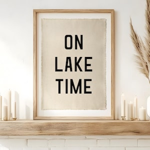 On Lake Time Beach Wall Decor,Coastal Canvas,Surf Banner Tapestry, Beach Wall Art, Surf Tapestry Flag, Coastal Wall Decor