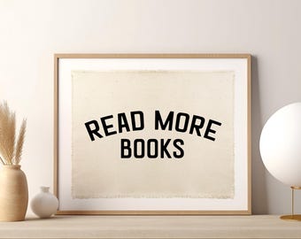 Read More Books Canvas Banner: Kids Room Decor