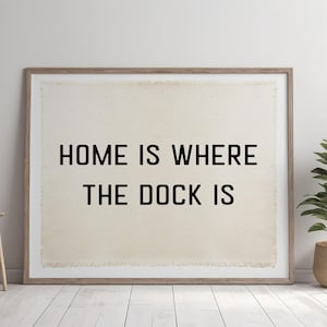 Home Is Where The Dock Is Beach Wall Decor,Coastal Canvas,Lake Banner Tapestry, Beach Wall Art, Surf Tapestry Flag,Lake House Wall Decor