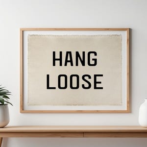 Hang Loose Canvas Banner: Vintage Surf Decor