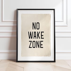 No Wake Zone Beach Wall Decor,Coastal Canvas,Surf Banner Tapestry for Relaxed Summer Vibes in Living Rooms, Bedrooms Beach Houses
