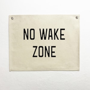 No Wake Zone Beach Wall Decor,Coastal Canvas,Surf Banner Tapestry for Relaxed Summer Vibes in Living Rooms, Bedrooms Beach Houses