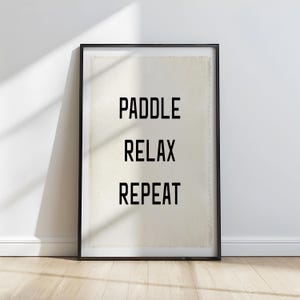 Paddle Relax Repeat Beach Wall Decor,Coastal Canvas,Lake Banner Tapestry, Beach Wall Art, Surf Tapestry Flag,Lake House Wall Decor
