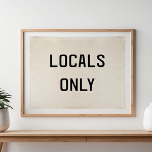 Locals Only Canvas Banner, Coastal Wall Decor, Beach House Sign | Surf Style Wall Flag
