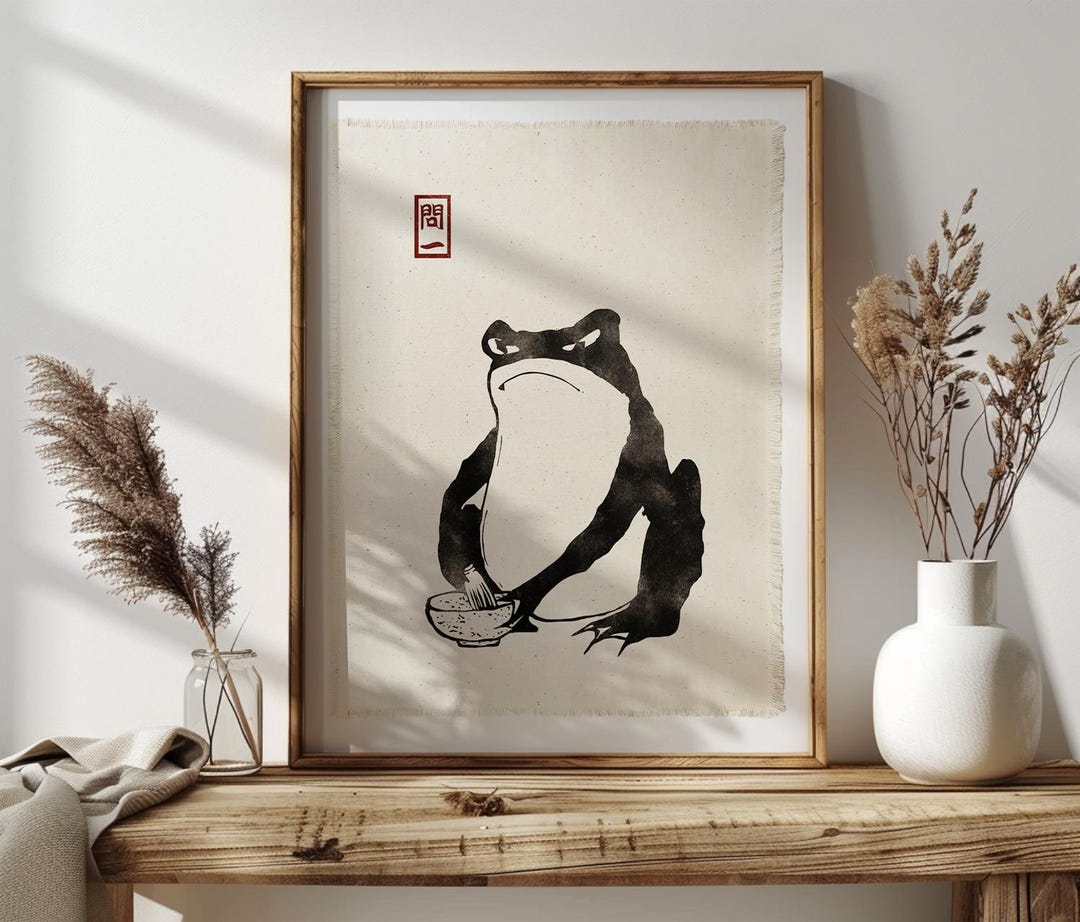Matsumoto Hoji Frog Canvas Print, Japanese Vintage Art Banner - Etsy