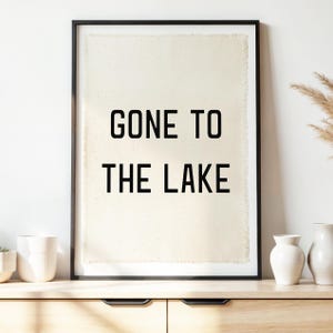 Gone To The Lake Beach Wall Decor,Coastal Canvas,Lake Banner Tapestry, Beach Wall Art, Surf Tapestry Flag,Lake House Wall Decor