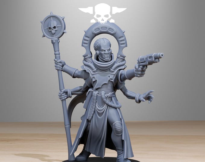 Xentari Cultist 32mm/28mm (StationForge) RPG Set | 3D Print Scifi | Tabletop Game Set | Wargaming Gift | RPG Gifts | Sci-Fi Miniatures