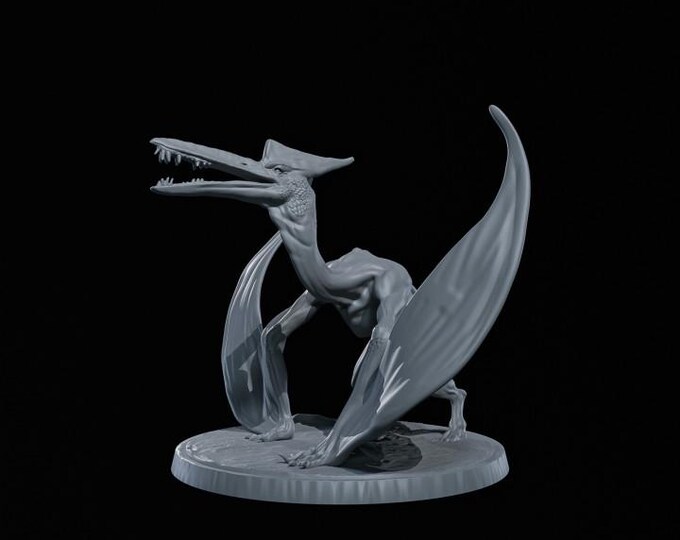 Pterodactyl Dinosaur 32mm/28mm (DinoWorld) Fantasy Gaming RPG | Wargaming Gift | Tabletop Game Set | 3D Printed Dinosaurs