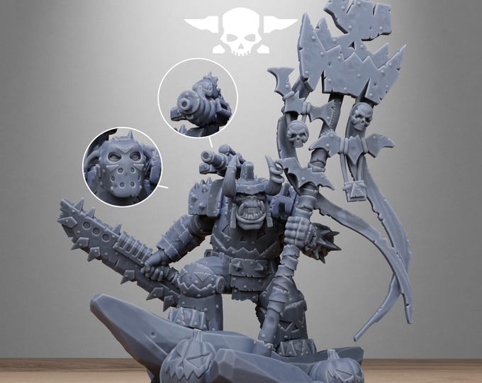 Orkaz Boo Basher 32mm/28mm (StationForge) RPG Set | 3D Print Scifi | Tabletop Game Set | Wargaming Gift | RPG Gifts | Sci-Fi Miniatures