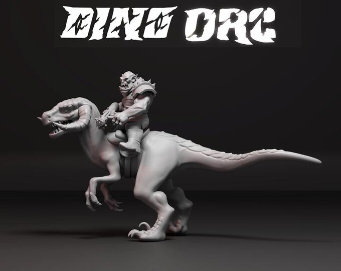 Space rider Orc 2 32mm/28mm (DinoWorld) Dinosaur Miniatures | RPG Set | Scifi 3D Print | Wargaming Gift | Tabletop Game Set