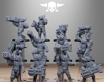 タリオン重歩兵 32mm (ステーションフォージ) RPGセット | 3DプリントSF | テーブルトップゲームセット | ウォーゲーミングギフト | RPGギフト | SFミニチュア