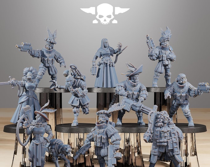 RoyalGuard Starfly 32mm/28mm (StationForge) RPG Set | 3D Print Scifi | Tabletop Game Set | Wargaming Gift | RPG Gifts | Sci-Fi Miniatures