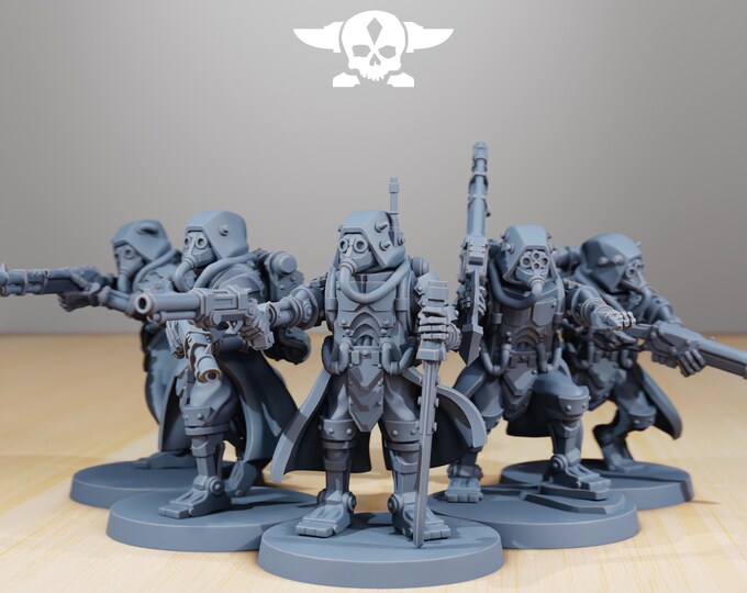 Scavenger Stalker 32mm/28mm (StationForge) RPG Set | 3D Print Scifi | Tabletop Game Set | Wargaming Gift | RPG Gifts | Sci-Fi Miniatures