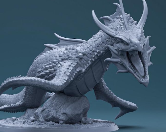 Dragon Crono Kaiju 32mm/28mm (DinoWorld) DnD 5E Gift | Fantasy Gaming RPG | Wargaming Gift | Tabletop Game Set | Monster 3D Printed