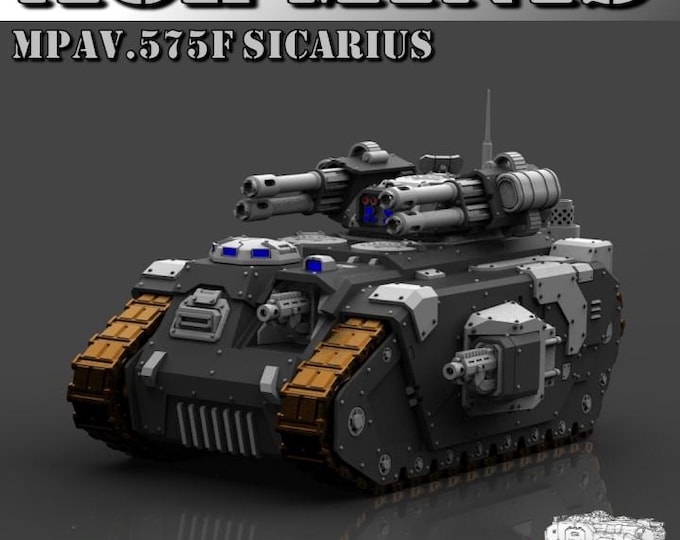 MPAV 575f Mymidon Sicarius Tank Kit 32mm/28mm (ACEMinis) Tabletop Tank | rpg Set | Scifi Wargaming | Gift for Wargamers