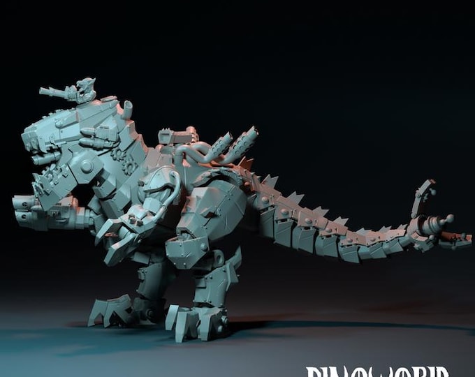 T-Rex Mecha 32mm/28mm (DinoWorld) Dinosaur Miniatures | RPG Set | Scifi 3D Print | Wargaming Gift | Tabletop Game Set